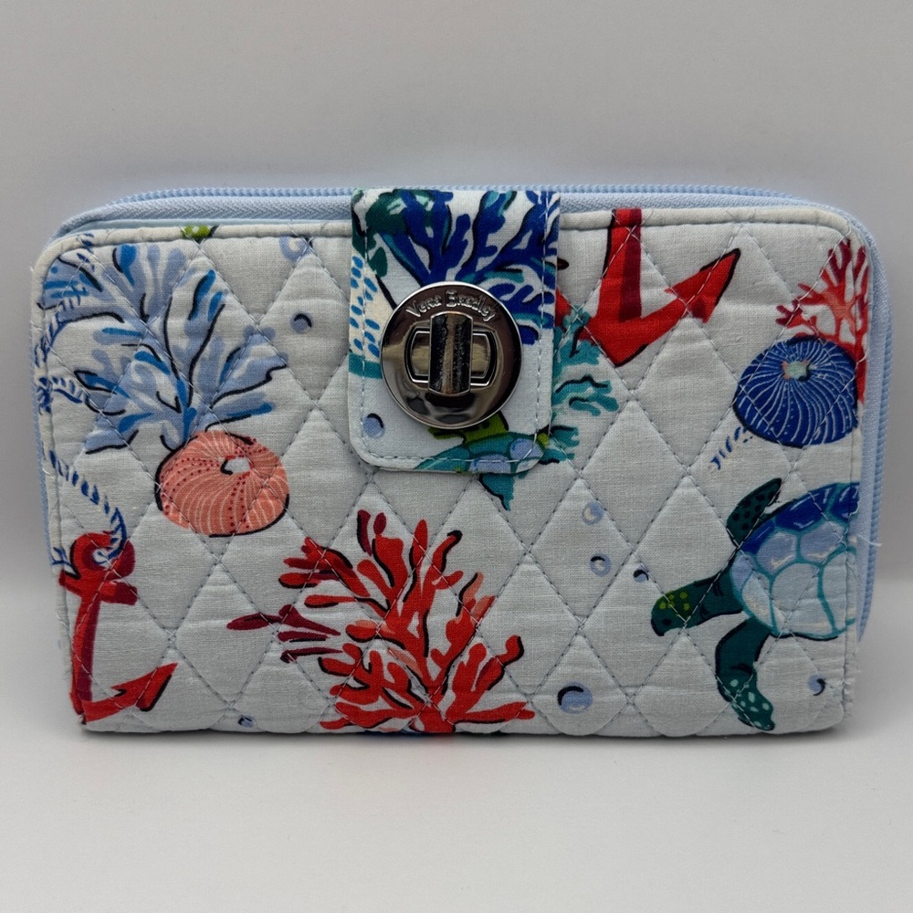 Vera Bradley‎ RFID Turn lock Anchor Aweigh Wallet